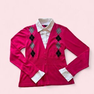 Element Women's Pink and Red Cardigan
